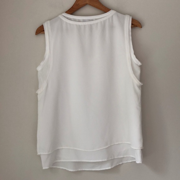 Olive & Oak White Sheer Tank Top Blouse Size S - Picture 7 of 7